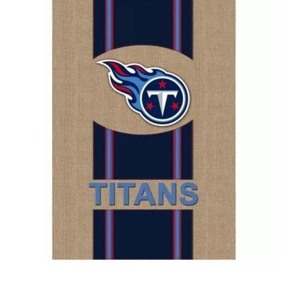 NFL TENNESSEE TITANS 28``X 40`` Heavy Duty‎ Burlap Banner Team Flag E2 - Picture 1 of 4